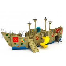 28 A Ship Themed Wooden Playground